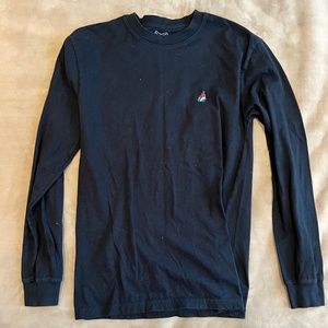 PALACE LONG SLEEVE BLACK TSHIRT WITH PARROT INSIGNIA